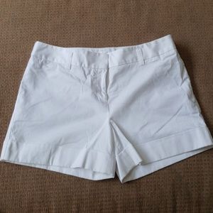 Express white shorts. 4' inseam.